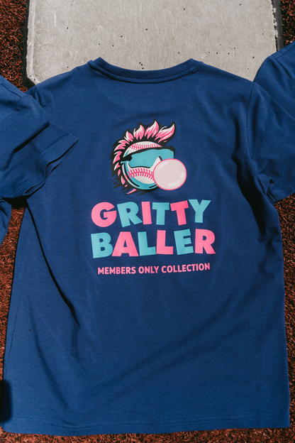 Gritty Baller Youth Tee - Navy V2