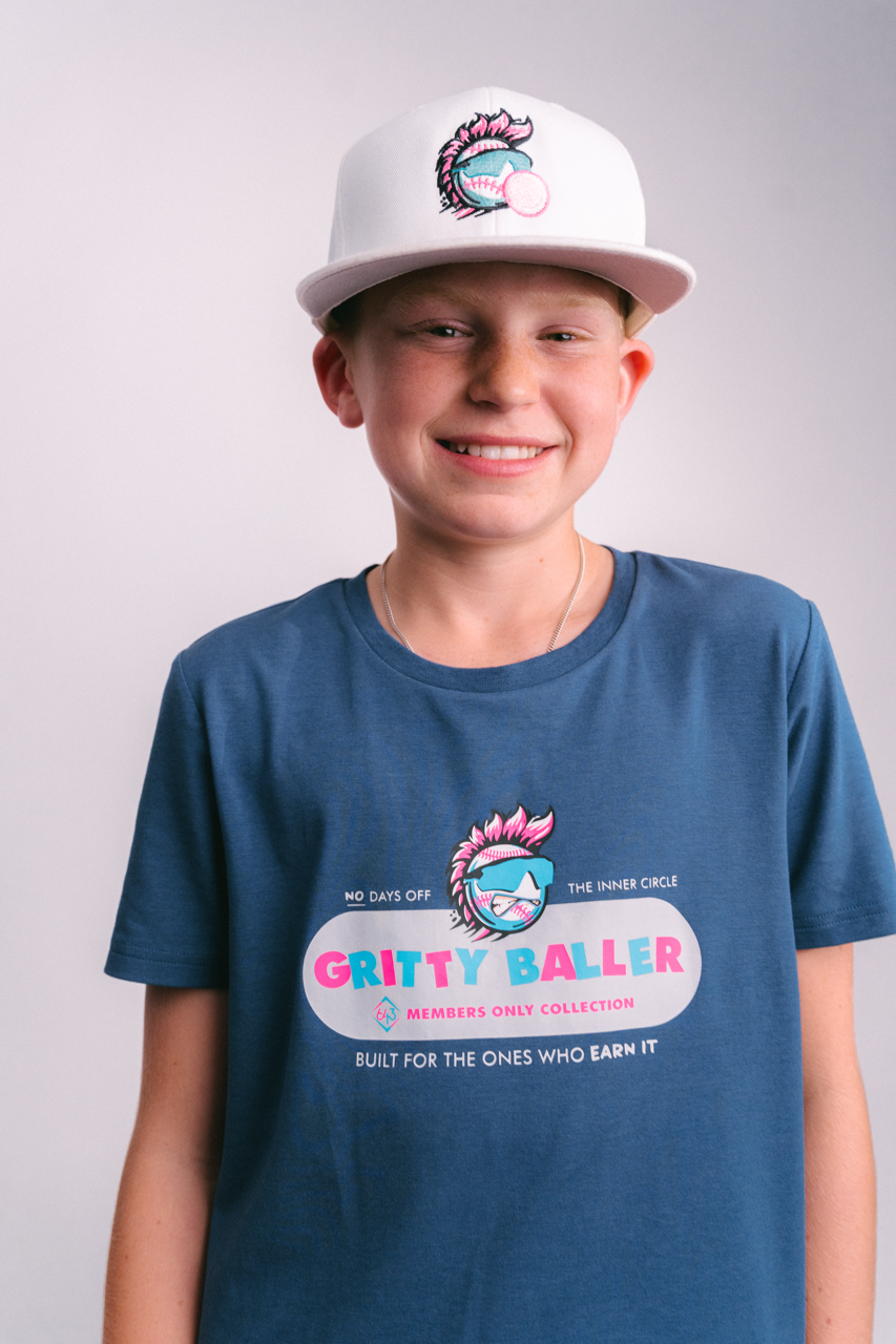 No Days Off Youth Tee - Navy V2