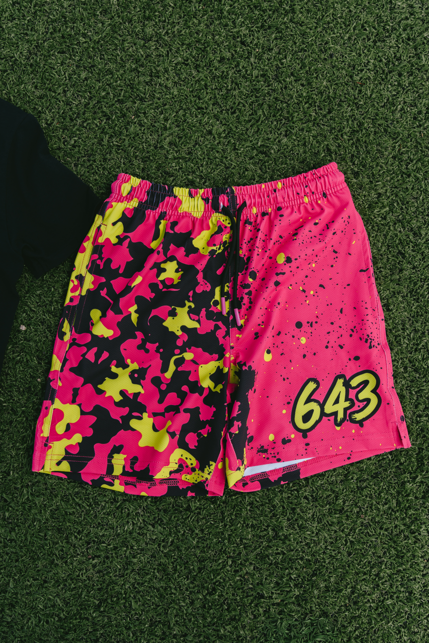 Party Time Youth Mesh Shorts - Pink V2