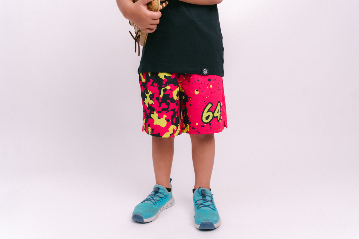 Party Time Youth Mesh Shorts - Pink V2