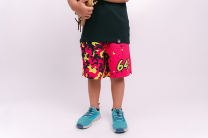 Party Time Youth Mesh Shorts - Pink V2