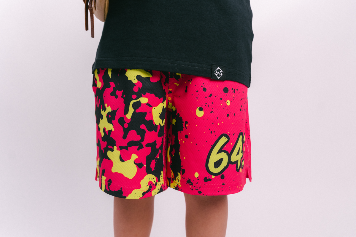Party Time Youth Mesh Shorts - Pink V2