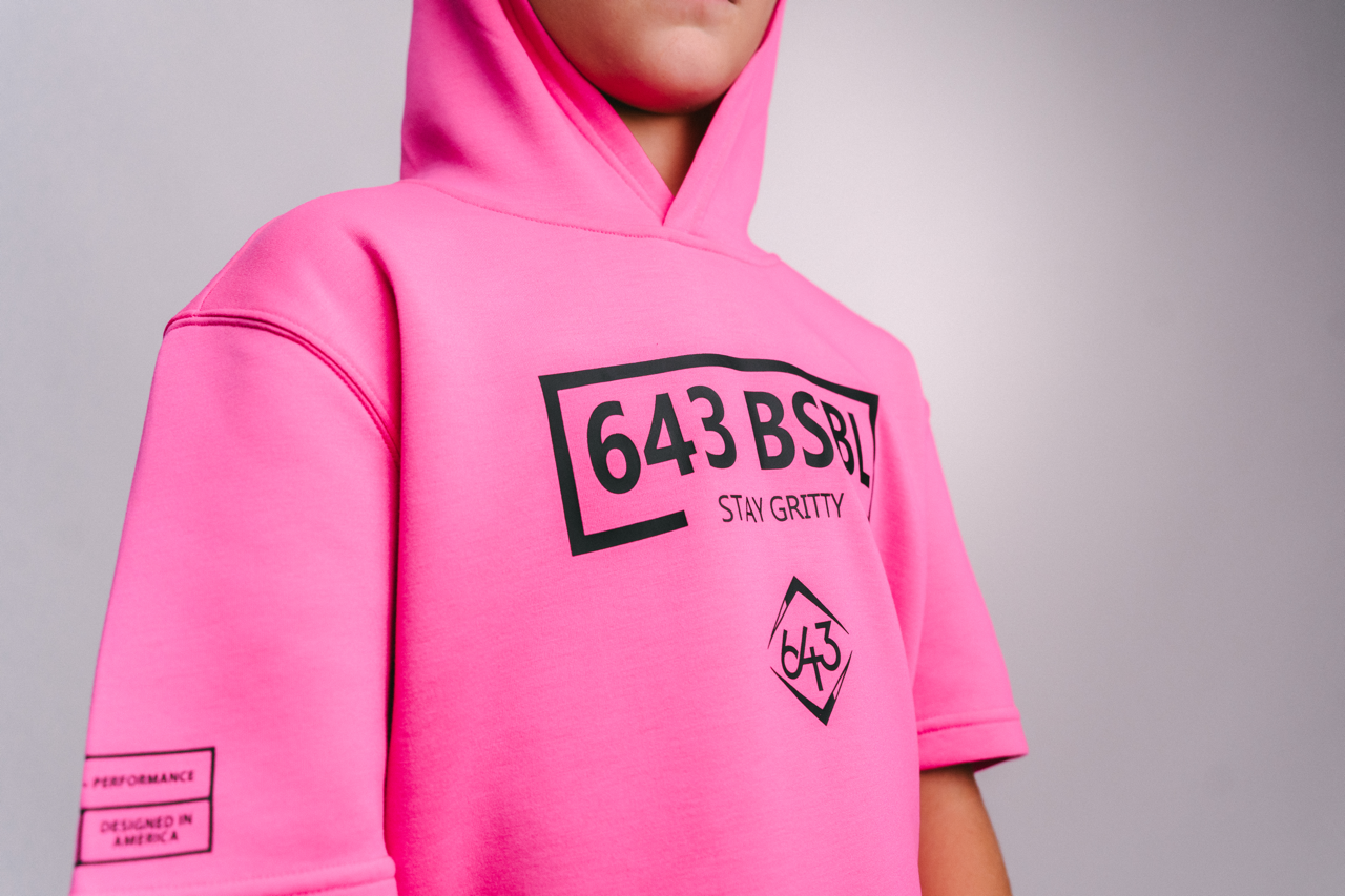 Short-Sleeve Hoodie - 643 Box Electric Pink V2