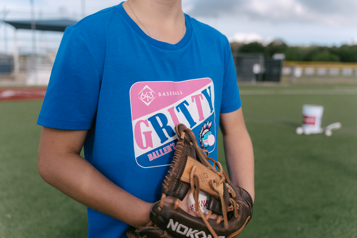 Gritty Vintage Youth Tee - Blue V2