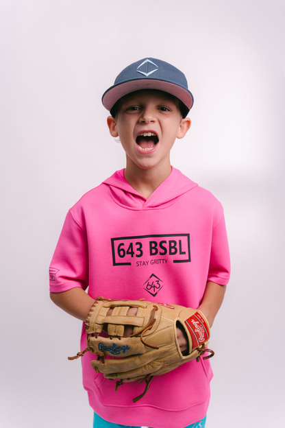 Short-Sleeve Hoodie - Youth - 643 Box Electric Pink V2