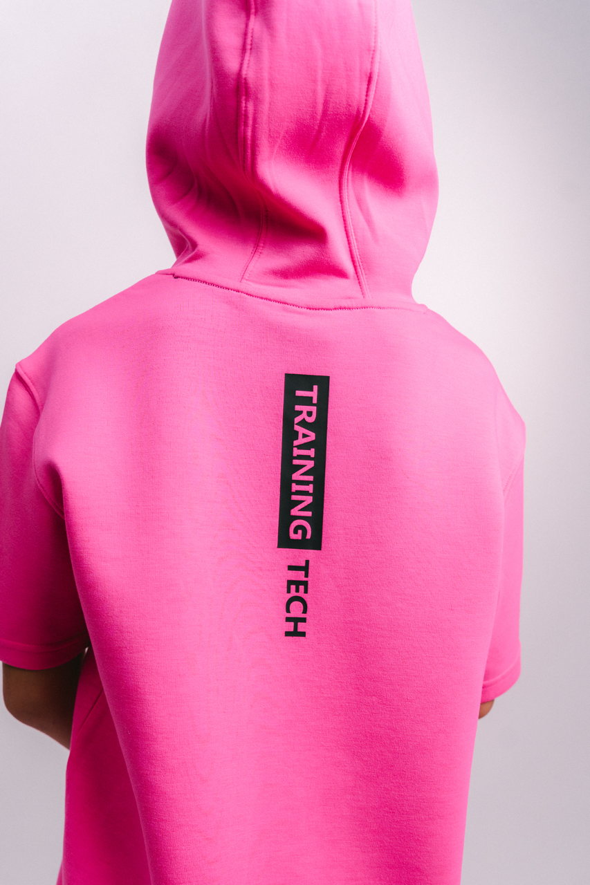Short-Sleeve Hoodie - 643 Box Electric Pink V2