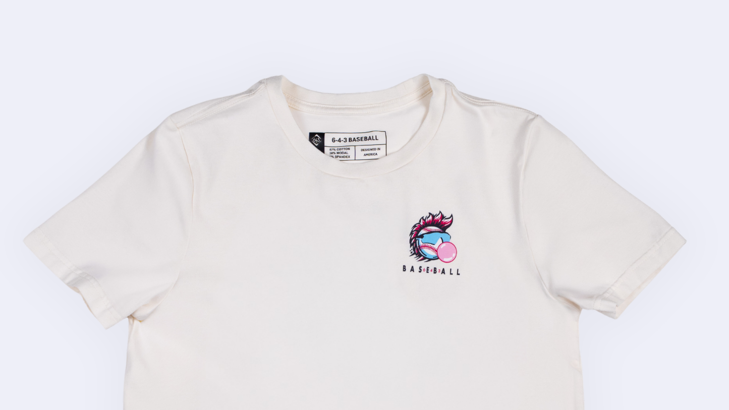 Doubles & Bubbles Youth Tee - Cream V2