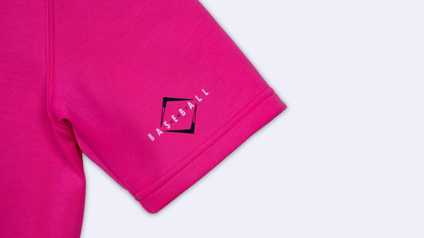 Short-Sleeve Hoodie - 643 Box Electric Pink V2