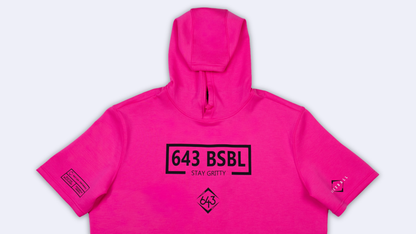 Short-Sleeve Hoodie - 643 Box Electric Pink V2