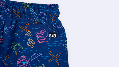 Gritty Swim Trunks - Navy V2