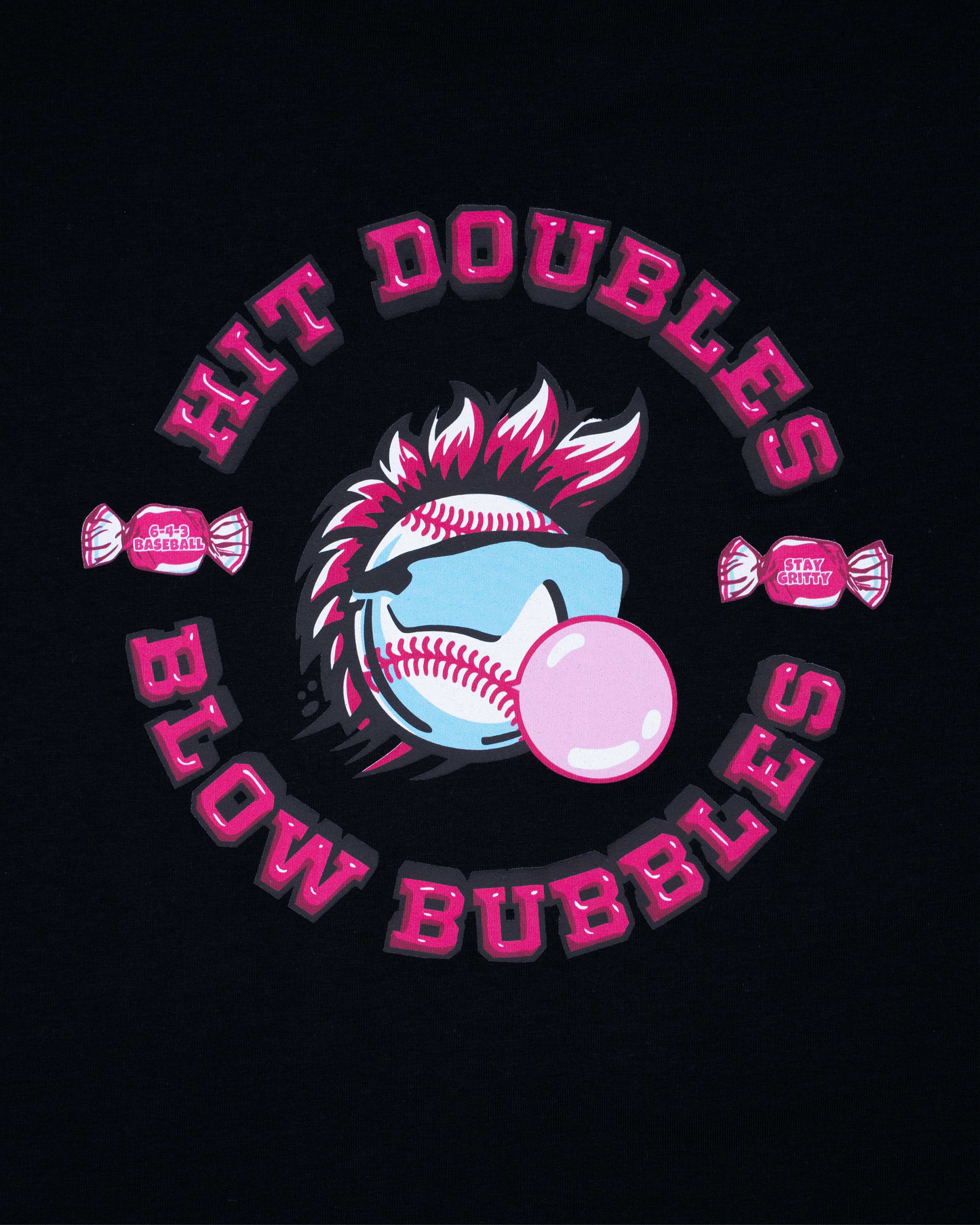 Doubles & Bubbles Youth Tee - Black V2