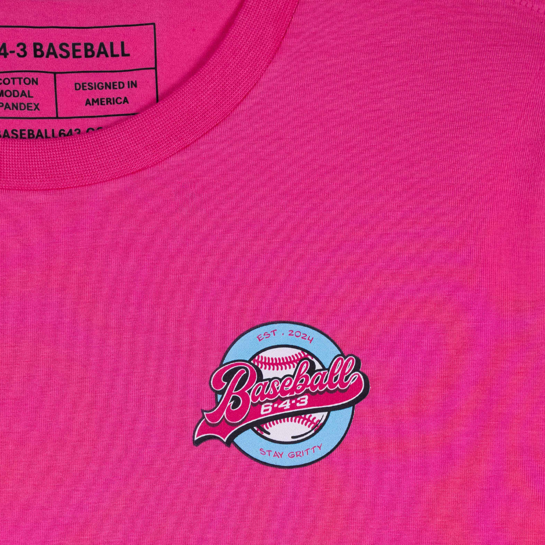 643 Circle Brand Youth Tee - Electric Pink V2