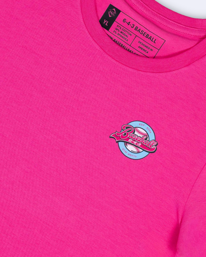 643 Circle Brand Youth Tee - Electric Pink V2