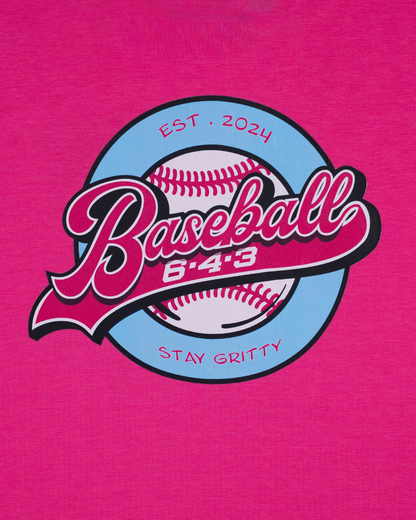 643 Circle Brand Youth Tee - Electric Pink V2