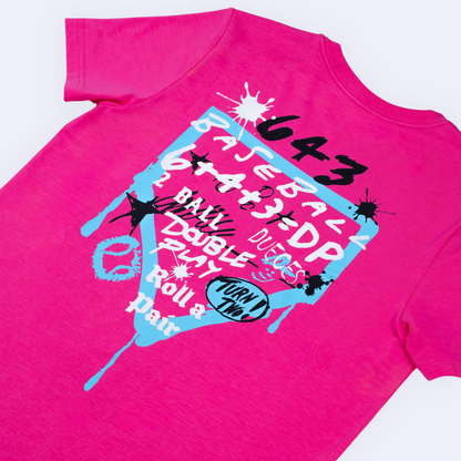 Turn Two Youth Tee - Electric Pink V2