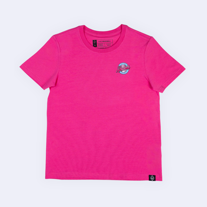 643 Circle Brand Youth Tee - Electric Pink V2