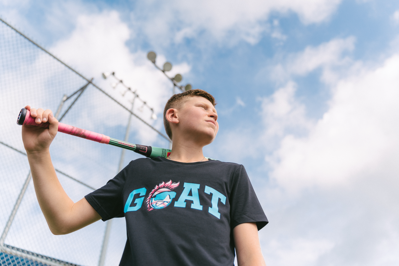 GOAT Youth Tee - Black/Blue V2