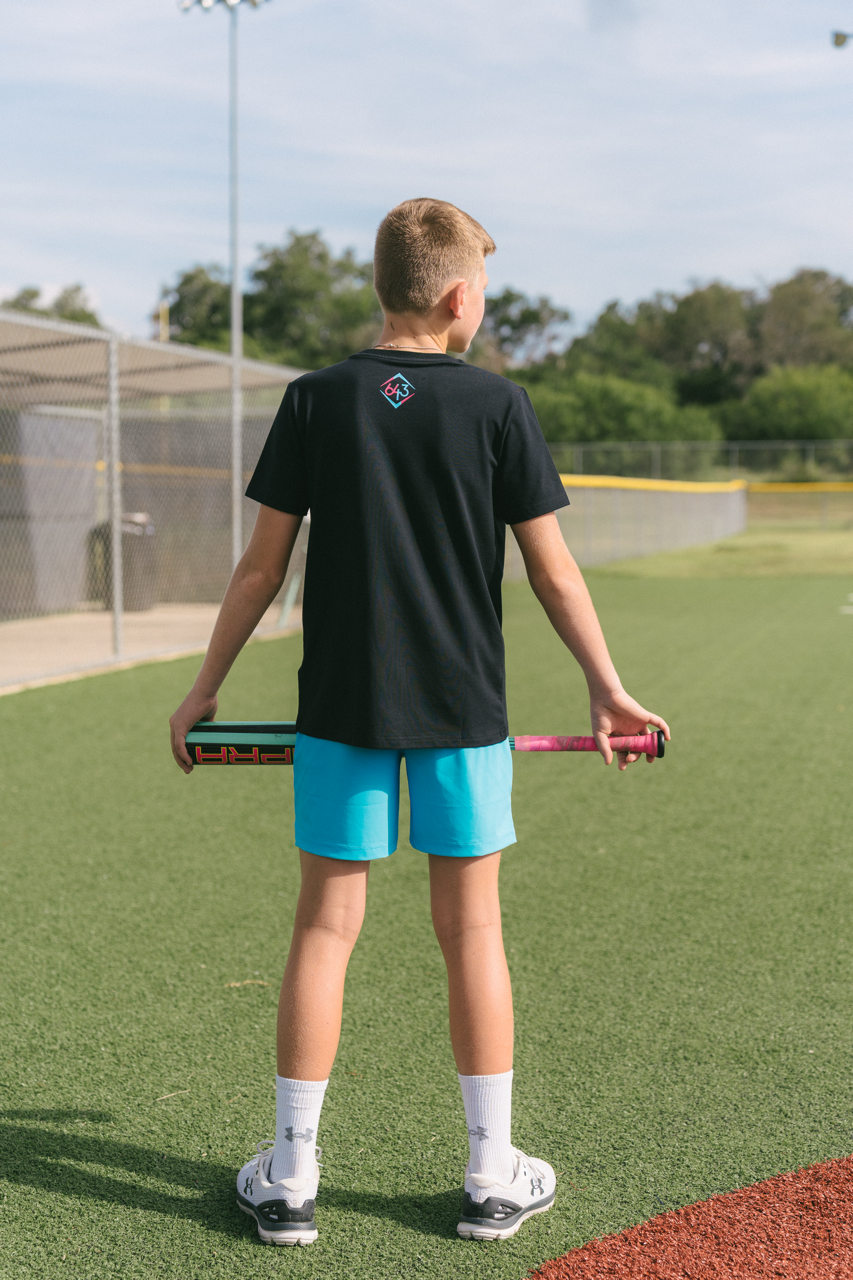 GOAT Youth Tee - Black/Blue V2