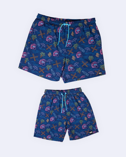 Gritty Swim Trunks - Navy V2