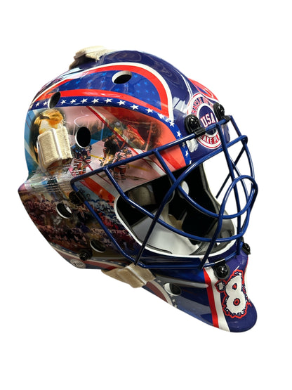 Jack O'Callahan Signed USA Hockey Miracle on Ice 1980 Blue Full Size Goalie Mask