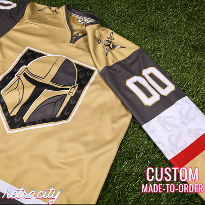 Mando Bounty Hunter Hockey Jersey Sweater (Gold)