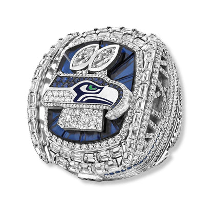 Personalized 2025 Seattle Football Championship Ring – Custom Name & Number | Fan Gift for Hawks