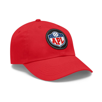 Dad Hat with Leather Patch (Round)