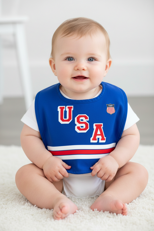 USA Hockey 2026 Replica Jersey Royal Baby Bib