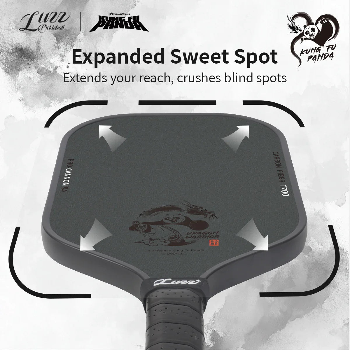 Luzz Kung Fu Panda Cannon Pickleball Paddle & "Master Po" Cover