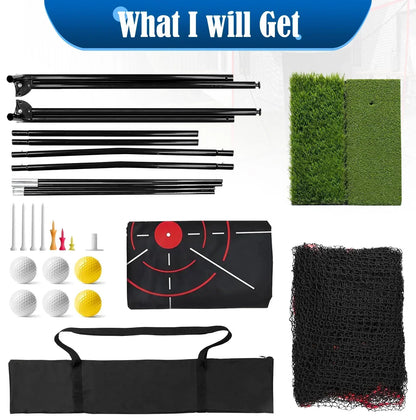 SwingRex Heavy Duty Golf Net for Real Golf Balls – Backyard Practice Net