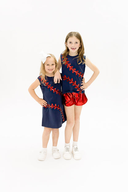 Baseball Navy and Red Dress
