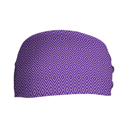 Cooling Headband: Geometric Pattern (Purple)