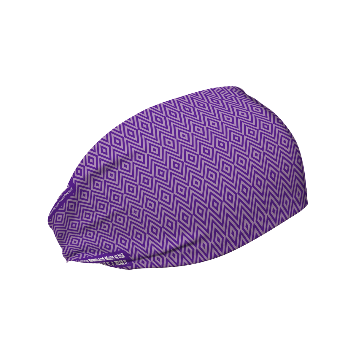 Cooling Headband: Geometric Pattern (Purple)