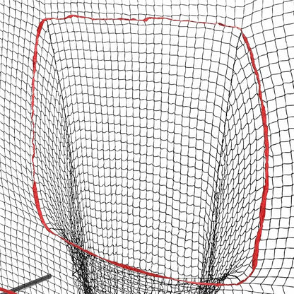 ZELUS Baseball Net 7 ft x7 ft, Softball Hitting & Pitching with Carry Bag, Ground Stakes, Portable Backstop & Bow Frame, Training Equipment for All Ages