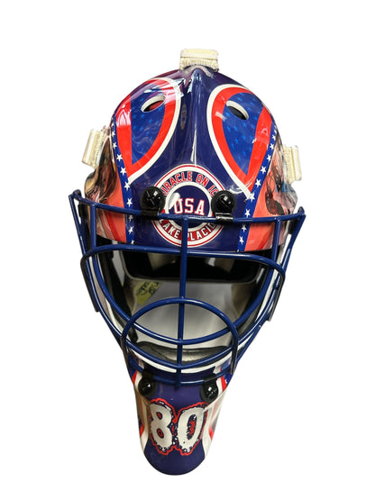 Jack O'Callahan Signed USA Hockey Miracle on Ice 1980 Blue Full Size Goalie Mask