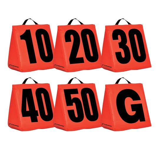 SOLID WEIGHTED FOOTBALL YARD MARKERS