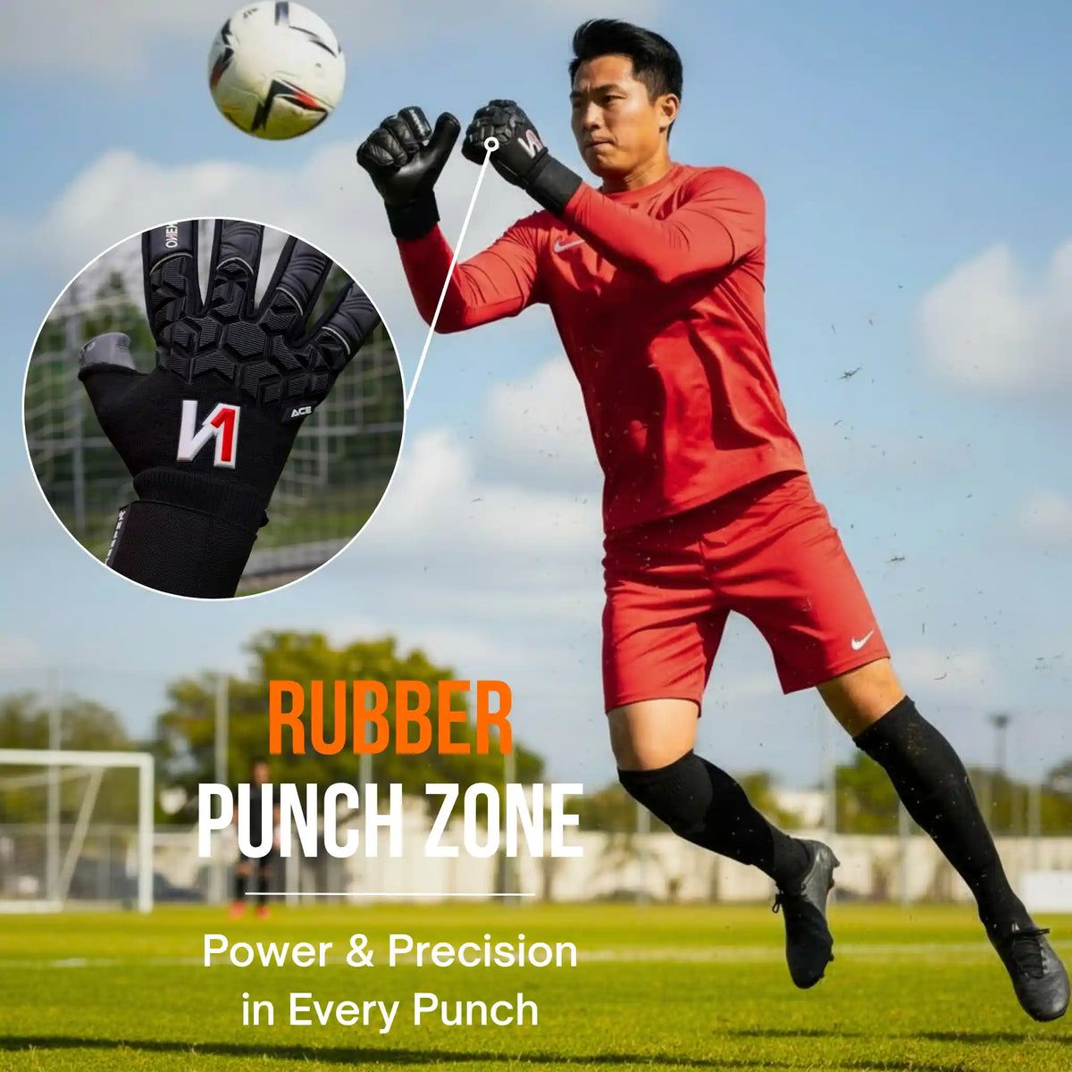 ACE All Black Goalkeeper Gloves