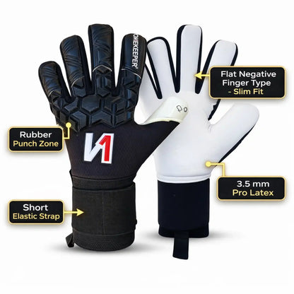 ACE Black & White Goalkeeper Gloves