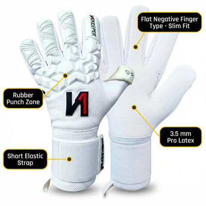 ACE All White Goalkeeper Gloves