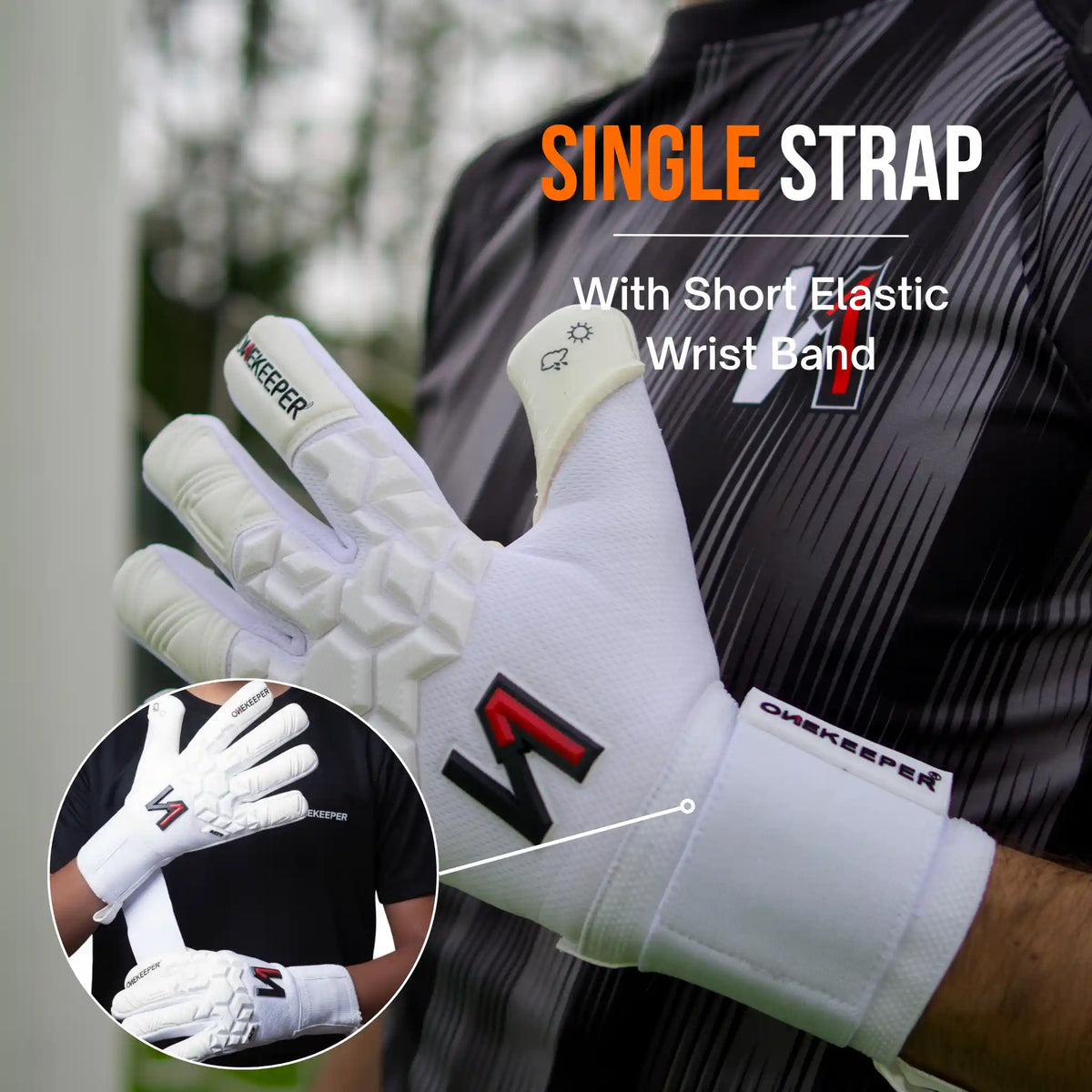 ACE All White Goalkeeper Gloves