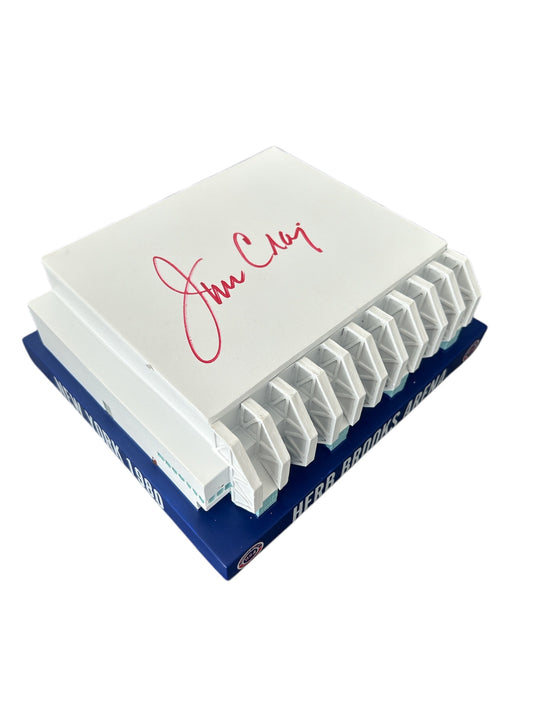Jim Craig Signed 1980 Herb Brooks Arena Lake Placid Miracle on Ice Scale Replica 8"X7"X3"