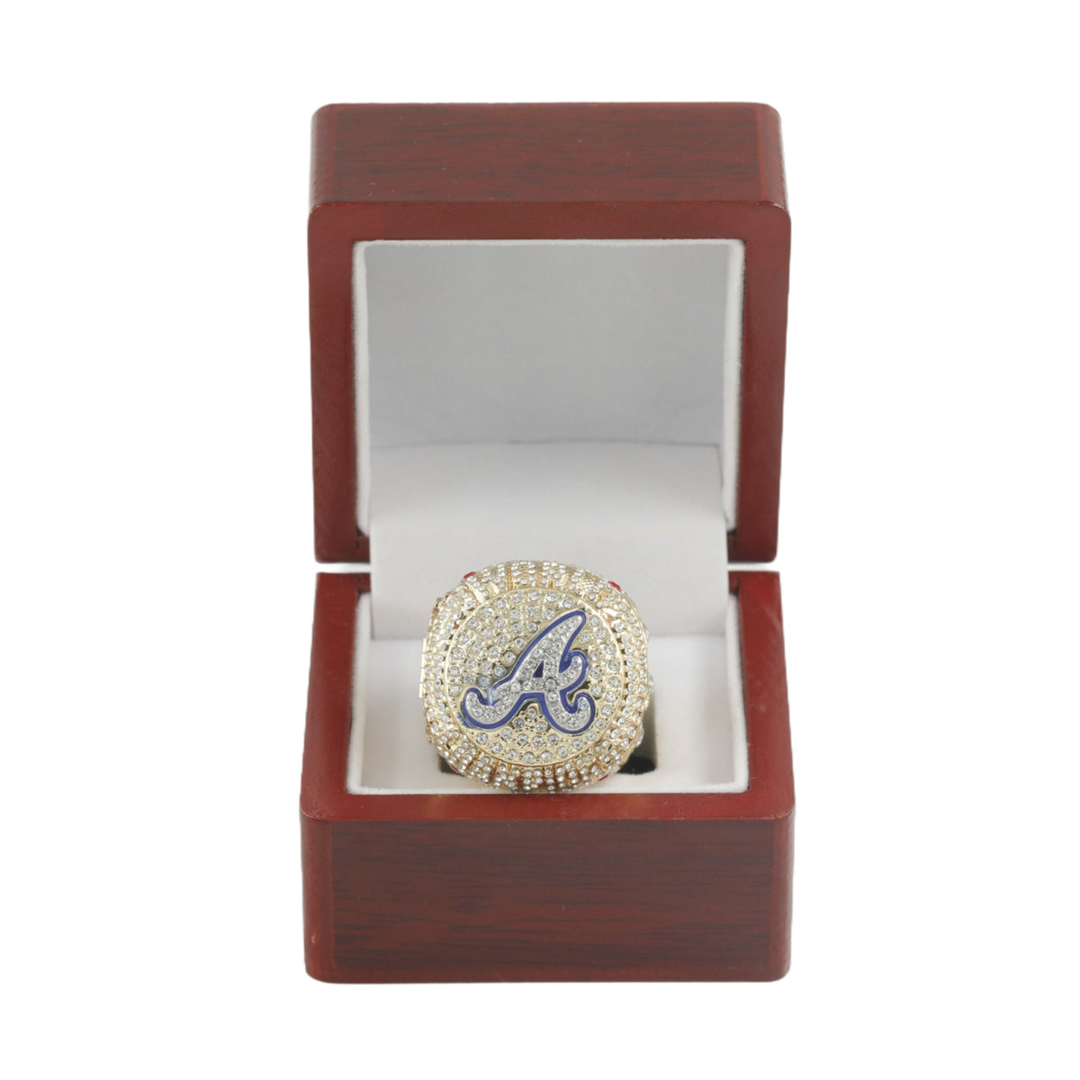 2021 Atlanta Baseball Championship Ring Replica – Fan Collectible Gift with Wooden Box