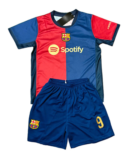 Lewandowski Barcelona 9 Kids Soccer Jersey Toddler & Youth Sizes