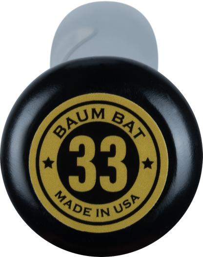 Baum Bat Maple Gold Flared Handle Stock Black Baseball Bat (-3): BBMFGSTOCKPRO-BK