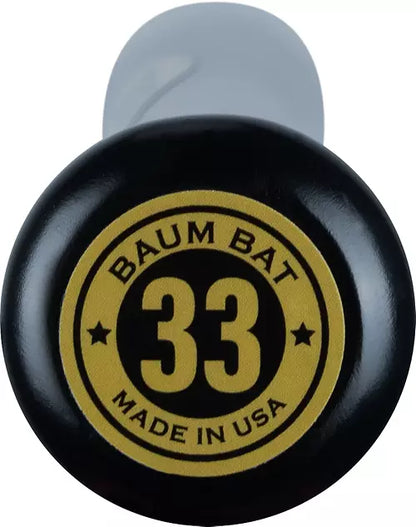 Baum Bat Standard Gold Stock Black Maple Wood Baseball Bat -3 BBMSGSTKPRO3-BK