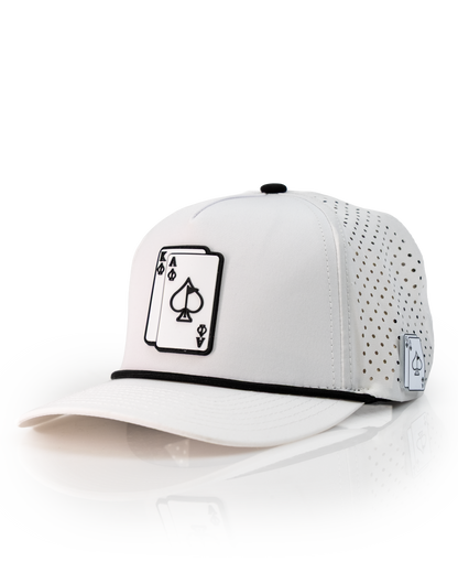 Ace/King White - Perforated Rope Hat