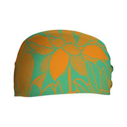 Cooling Headband: Lotus Orange Green