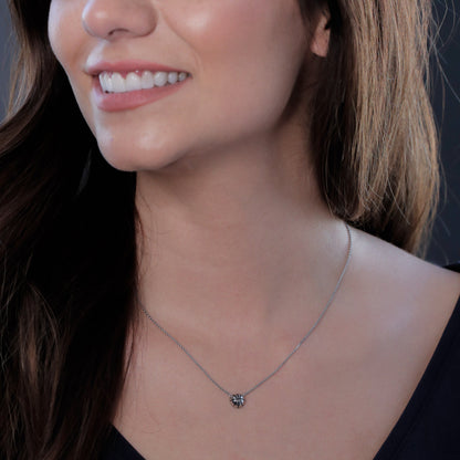 Basketball Pendant Necklace - Silver