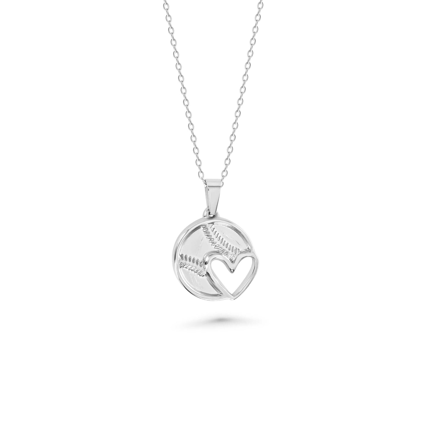 Softball Heart Necklace