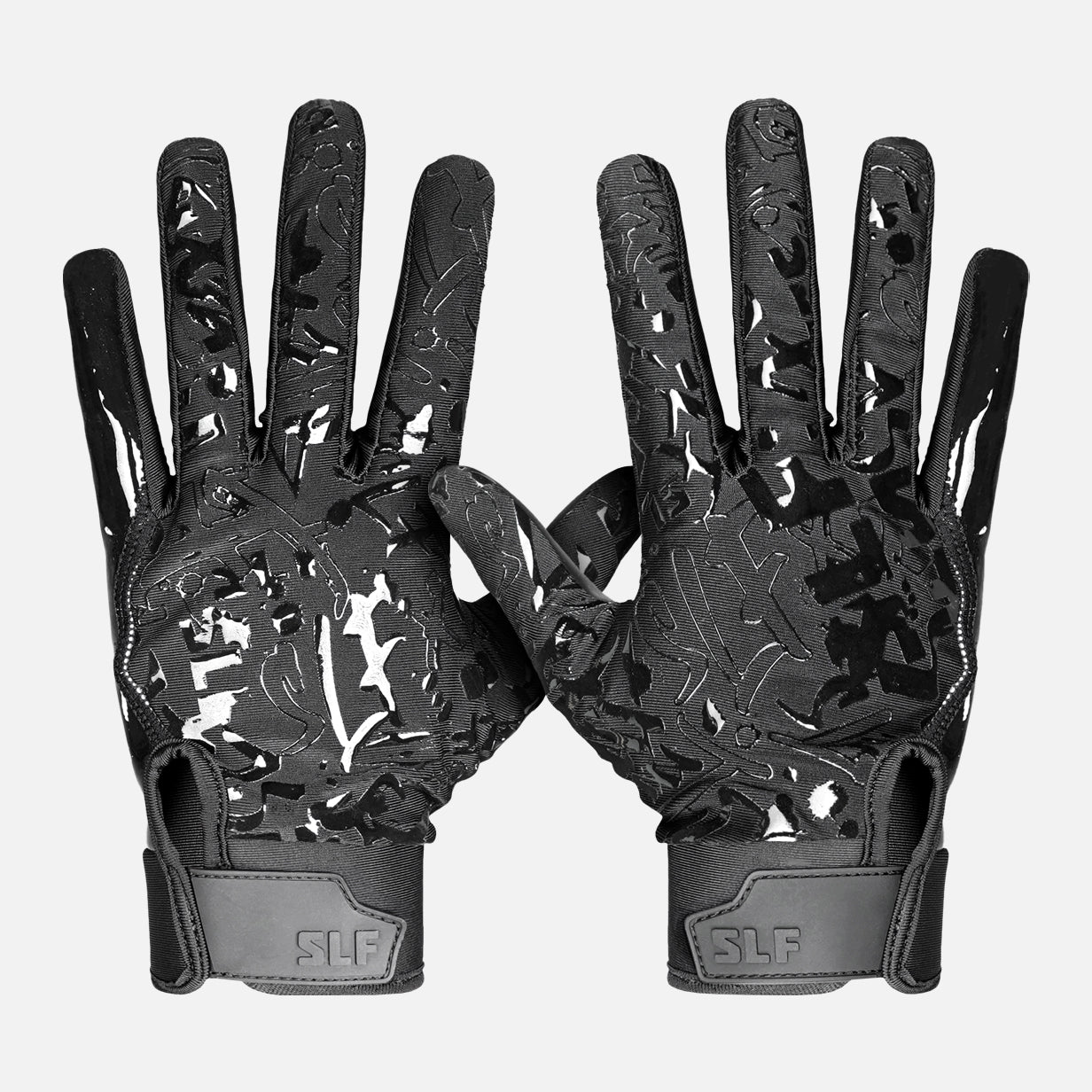 Black Sticky Football Receiver Gloves